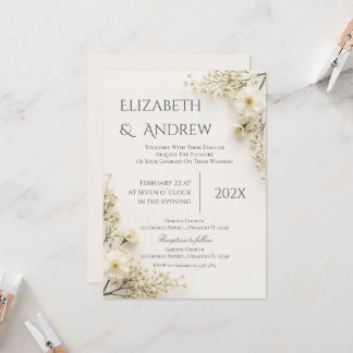 Convite de Casamento Floral Boho