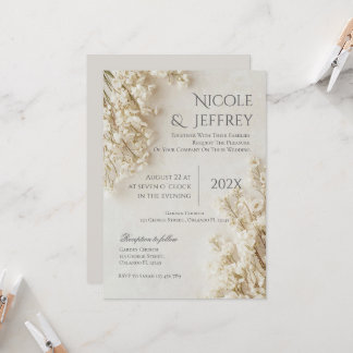 Convite de Casamento Floral Boho