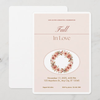 Convite de Casamento Floral Boho Blush Romance de
