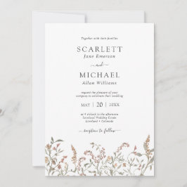 Convite de Casamento Floral Boho Chic