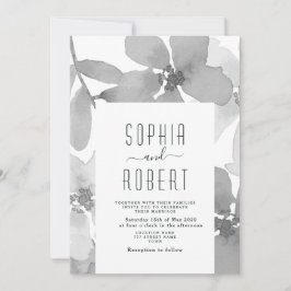 Convite de Casamento Floral Boho Elegante