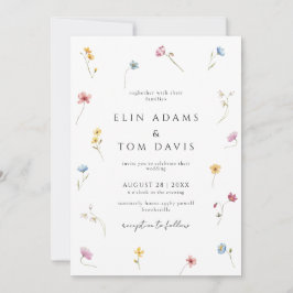 Convite de Casamento Floral Botânico de Flor Silve