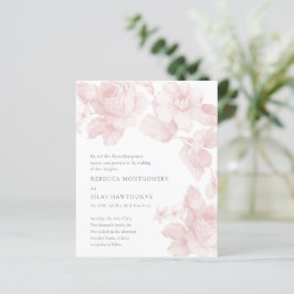 Convite de Casamento Floral Botânico Elegante e Ec