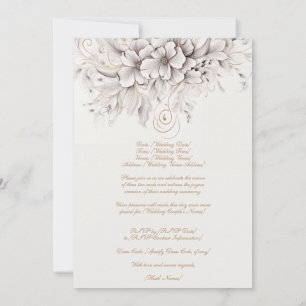 Convite de casamento floral botânico lindo