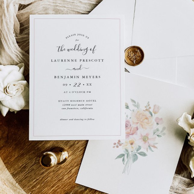 Convite de Casamento Floral Bouquet Bloom  (Criador carregado)