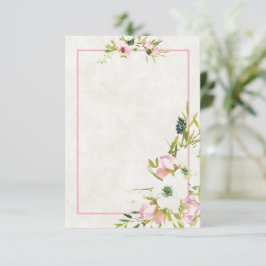 Convite de casamento floral branco e com orçamento