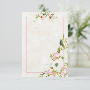 Convite de casamento floral branco e com orçamento