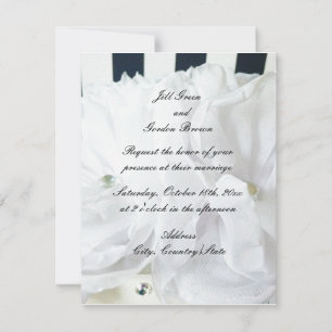 Convite de Casamento Floral Branco Romântico