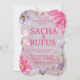 Convite De Casamento Floral Bright