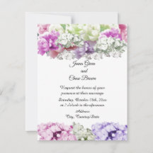 Convite de Casamento Floral Buquê Misto