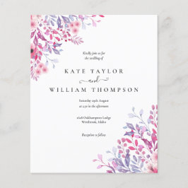 Convite de Casamento Floral com Flores Silvestres 