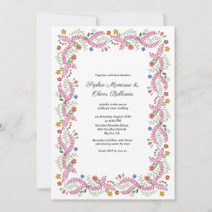 Convite de Casamento Floral Cottagecore