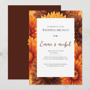 Convite De Casamento Floral De Brunch