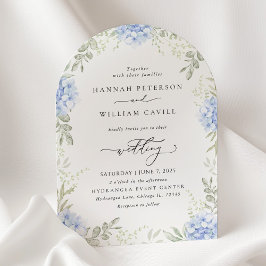Convite de Casamento Floral de Hortênsia Elegante