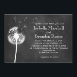Convite de casamento Floral de Quadro (branco)<br><div class="desc">Uma grande flor silvestre acentua este convite de casamento vintage sobre um fundo ilustrado de quadro de reflexão. Se forem necessários itens adicionais para o seu evento,  entre em contato conosco em prettyfancyinvites@gmail.com. Role para baixo para ver o RSVP coordenador.</div>