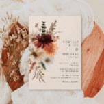 Convite De Casamento Floral De Queda Elegante<br><div class="desc">Ponha o tom para seu dia especial com nosso Convite Floral de Casamento. Apresentando cores ricas do outono e designs florais delicados,  este convite exude calor e sofisticação,  perfeito para um casamento de outono de eterno. Correspondendo itens em nossa loja Designs do Partido Cava.</div>