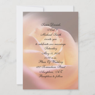Convite de casamento Floral de Rosa Amarelo Sonho