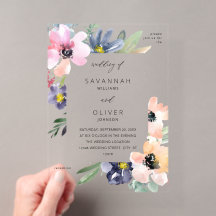 Convite De Casamento Floral De Verão