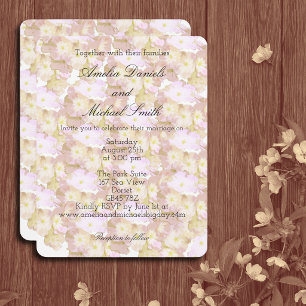 Convite de Casamento Floral de Verão Pastel