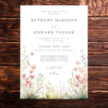 Convite De Casamento Floral Delicado