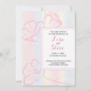Convite de Casamento Floral do Tema Tropical de Pr
