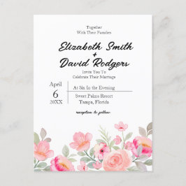 Convite De Casamento Floral Doce