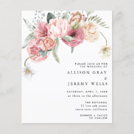 Convite de Casamento Floral Econômico | Folheto An