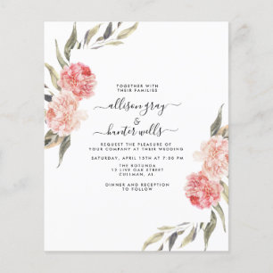 Convite de Casamento Floral Econômico   Panfleto A