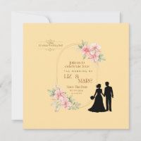 Convite De Casamento Floral Elegante
