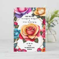 Convite De Casamento Floral Elegante