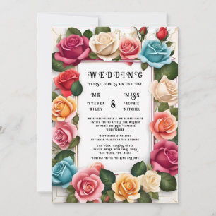 Convite de Casamento Floral Elegante