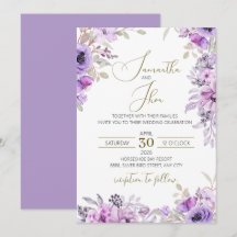 Convite de Casamento Floral Elegante