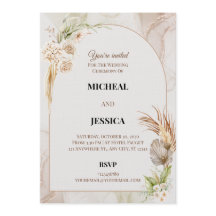 Convite de Casamento Floral Elegante