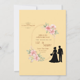 Convite De Casamento Floral Elegante