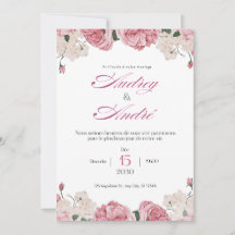 Convite de Casamento Floral Elegante