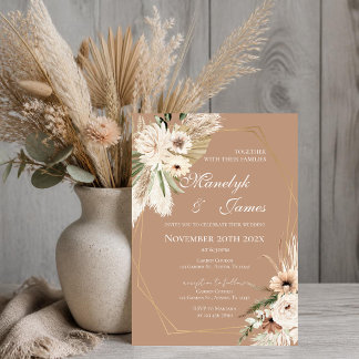 Convite de Casamento Floral Elegante