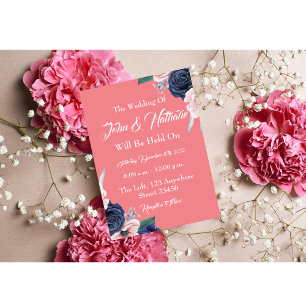 Convite de Casamento Floral Elegante