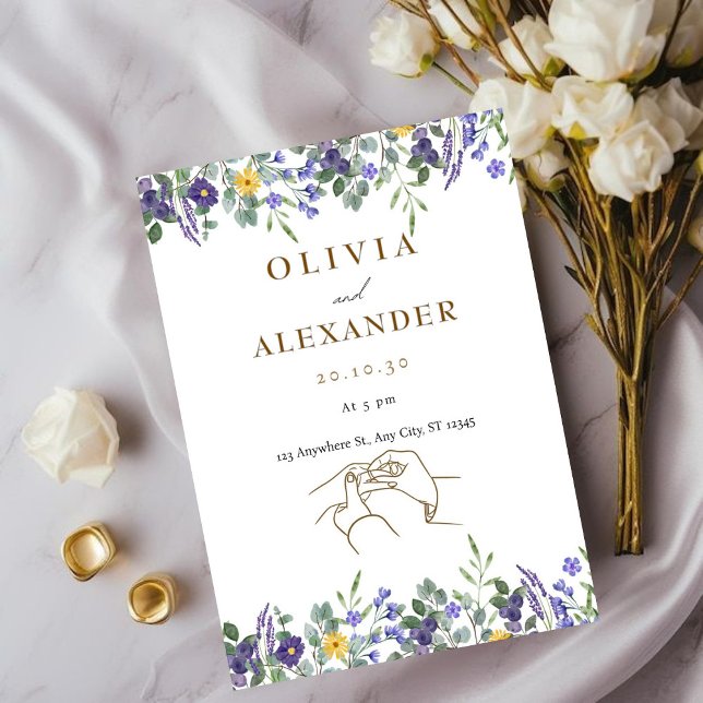 Convite De Casamento Floral Elegante (Criador carregado)