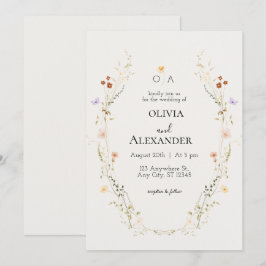 Convite De Casamento Floral Elegante