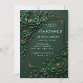Convite de Casamento Floral Elegante