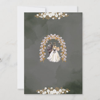 Convite de Casamento Floral Elegante