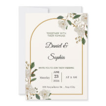 Convite de Casamento Floral Elegante