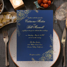 Convite de Casamento Floral Elegante com Folha de