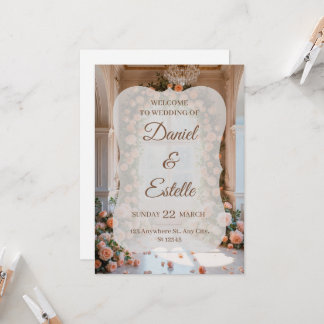 Convite de Casamento Floral Elegante | Edição Casa