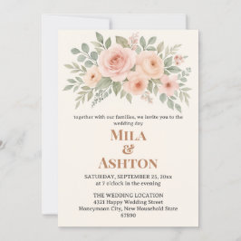 Convite de Casamento Floral Elegante – Editável