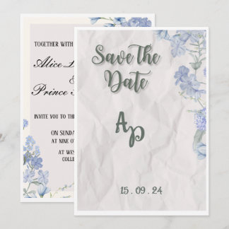 Convite de Casamento Floral Elegante Editável