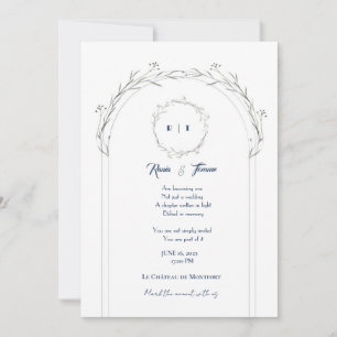 Convite de Casamento Floral Elegante – Fácil de Pe