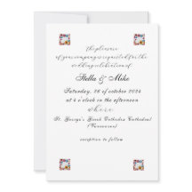 Convite De Casamento Floral Elegante Minimalista