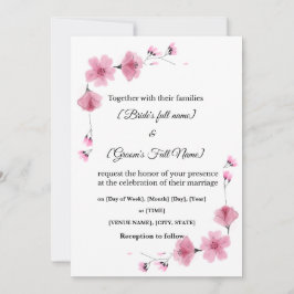 Convite de casamento Floral Elegante - Modelo edit