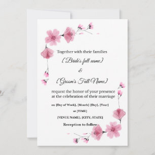 Convite de casamento Floral Elegante - Modelo edit
